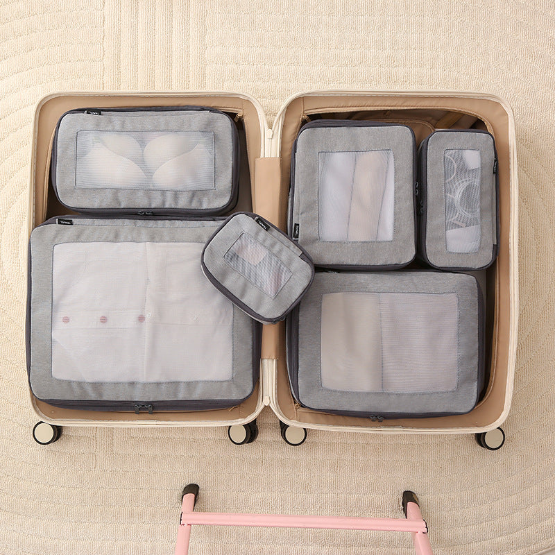 New Cross-Border Travel Storage Six-Piece Suitcase Clothing Storage Bag Business Trip Toiletries Storage Bag