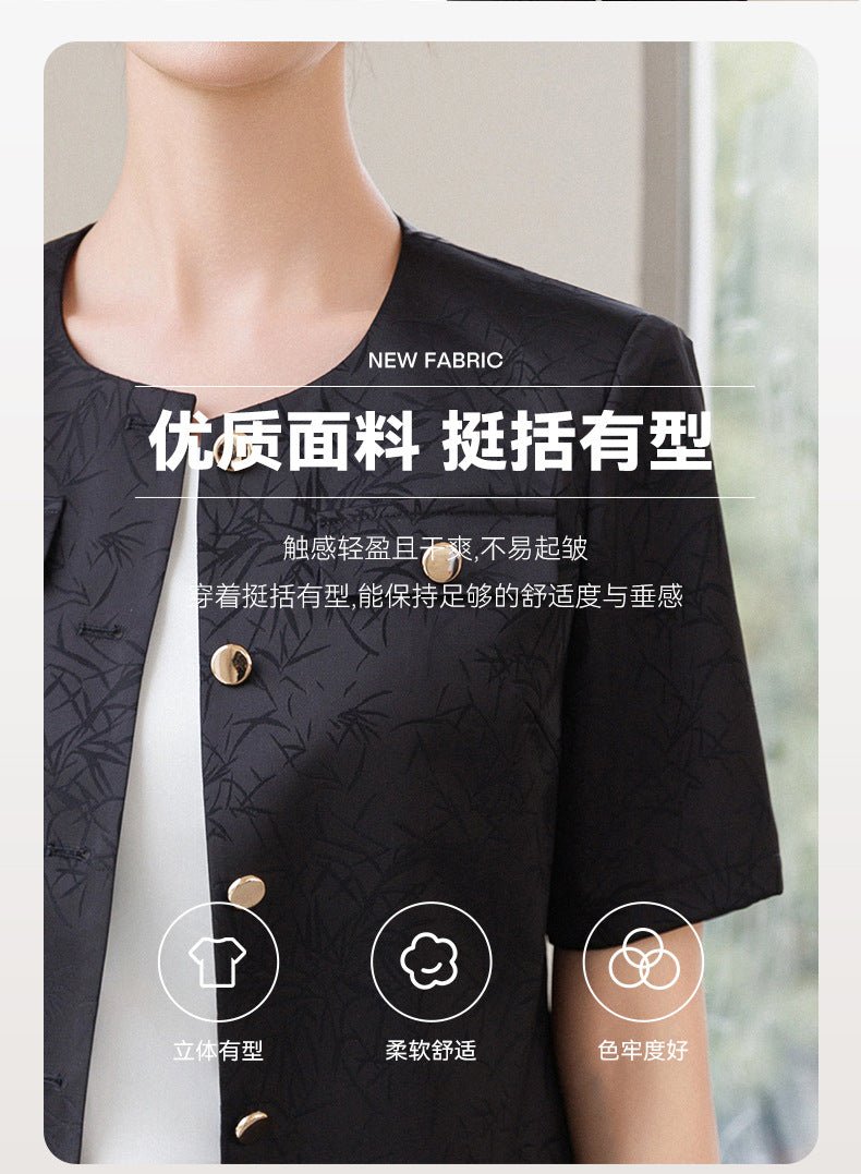 Summer Suit for Women, Thin, High-End, Professional, Fashionable, Short-Sleeved Suit, Wide-Leg Pants Two-Piece Set