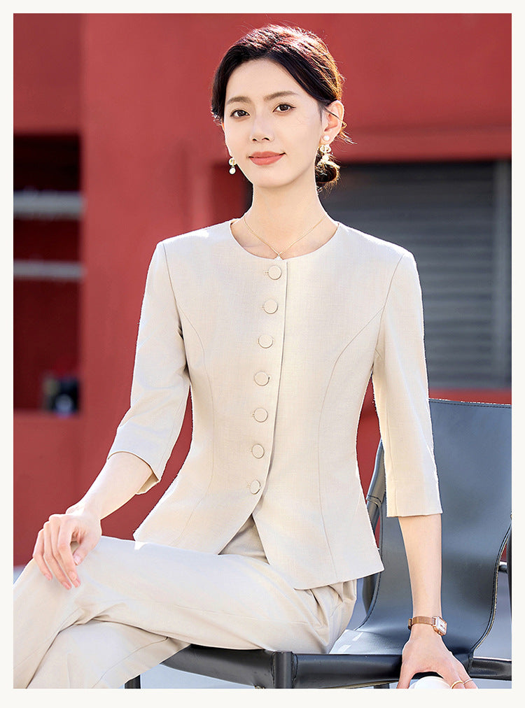 New Chinese Style Professional Skirt Classy Suit Suit for Women 2025 New Sales Workwear Conference Reception Work Clothes Summer