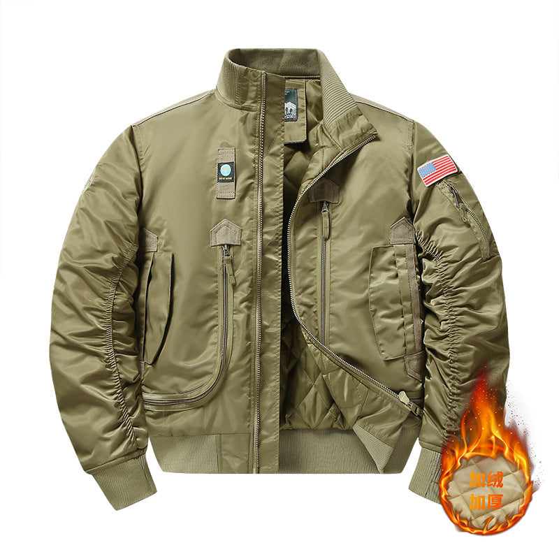 Autumn and Winter Ma1 New Jacket cotton and thickening Tooling Air Force Loose plus size Casual Jacket Baseball Suit Pilot