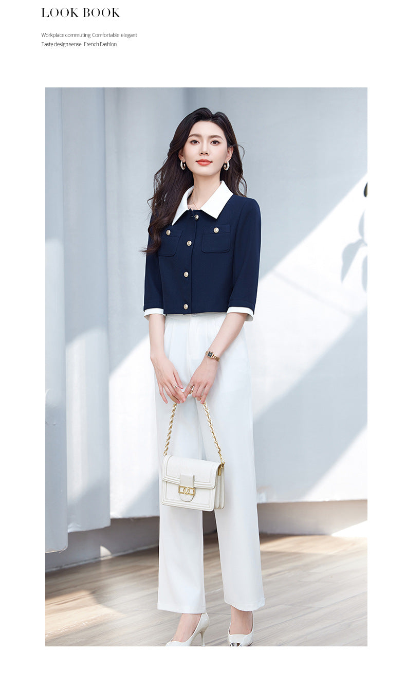 Blazer Women's Spring and Summer 2025 New Elegant Goddess Style Workplace Work Clothing Fashion Professional Suit Suit