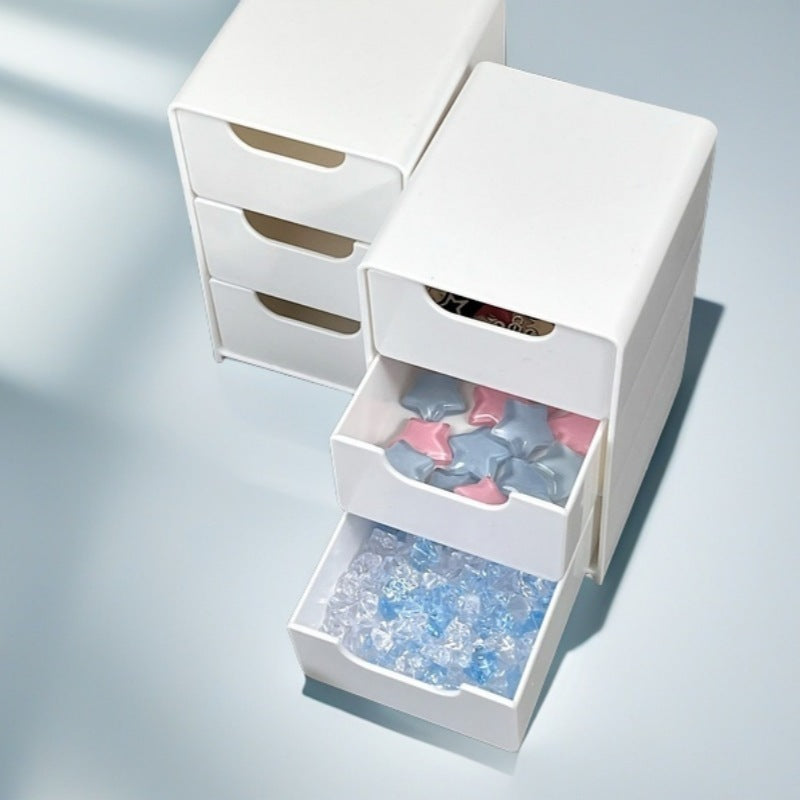 Mini Desktop Small Office Furniture Office Organizing Handy Gadget Jewelry Lipstick Large Capacity Cosmetic Storage Box