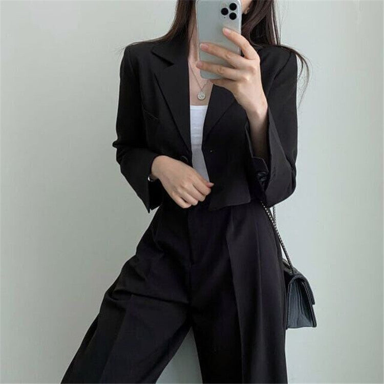 Autumn 2022 New khaki Small Suit Jacket Women's High Sense Small Temperament Commuter Suit suit