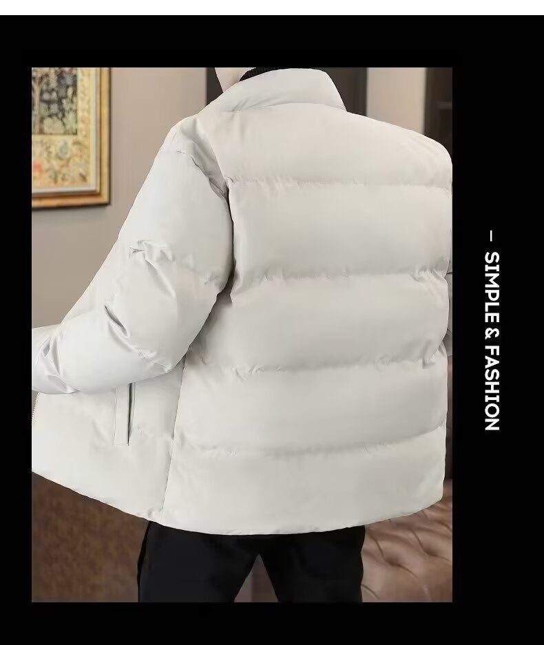 Winter Youth Stylish Cotton Jacket for Boys, Thickened Warm Padded Sports Casual Coat, Thickened Cold-Proof