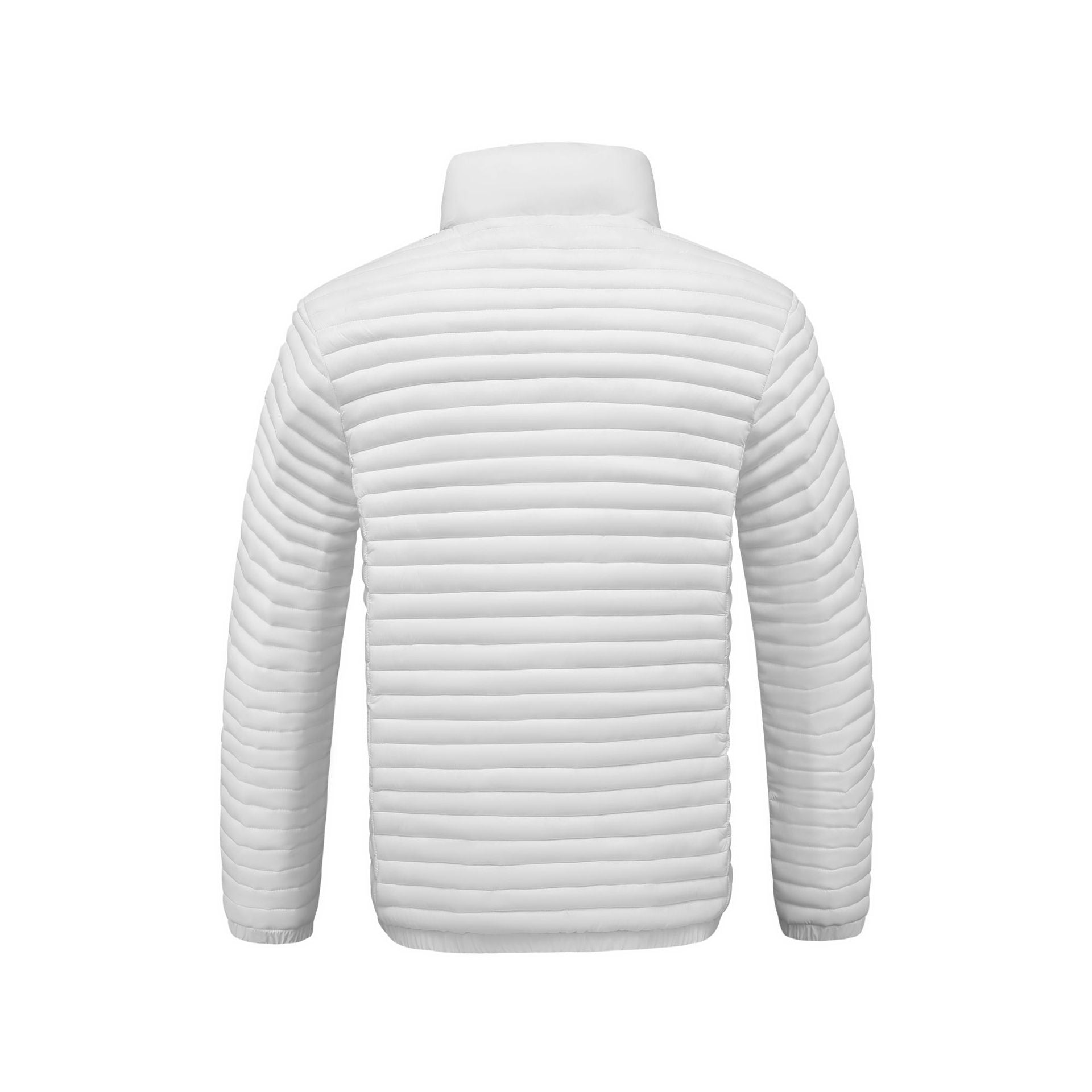 Cross-Border Trade 2025 Men's Stand-Up Collar Cotton Jacket in Various Colors, Faux Two-Piece Ribbed Cotton Coat, Men's Long-Sleeve Thickened Jacket