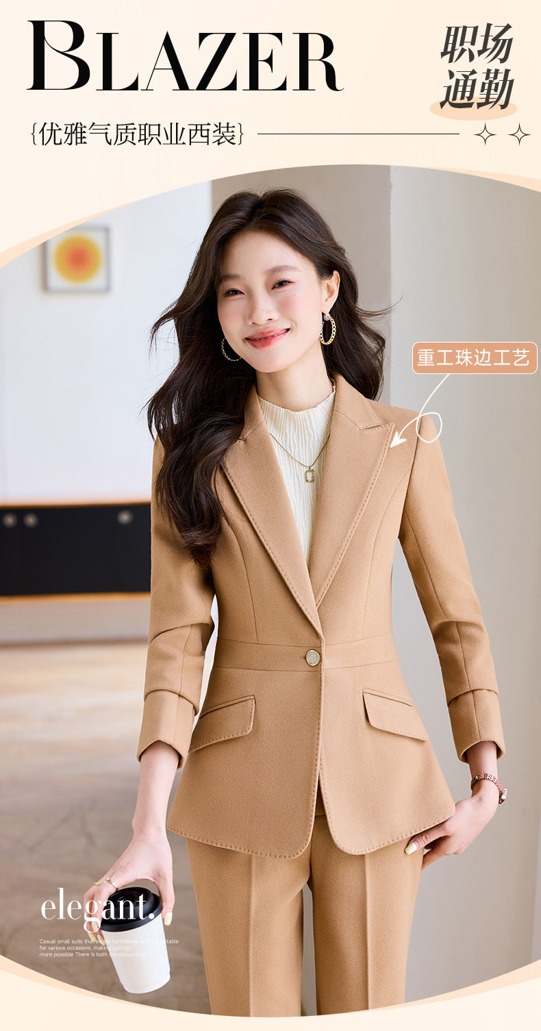 Cross-Border High-End Women's Suit Set, New Style Women's Casual Professional Fashion Elegant Slim-Fit Formal Workwear