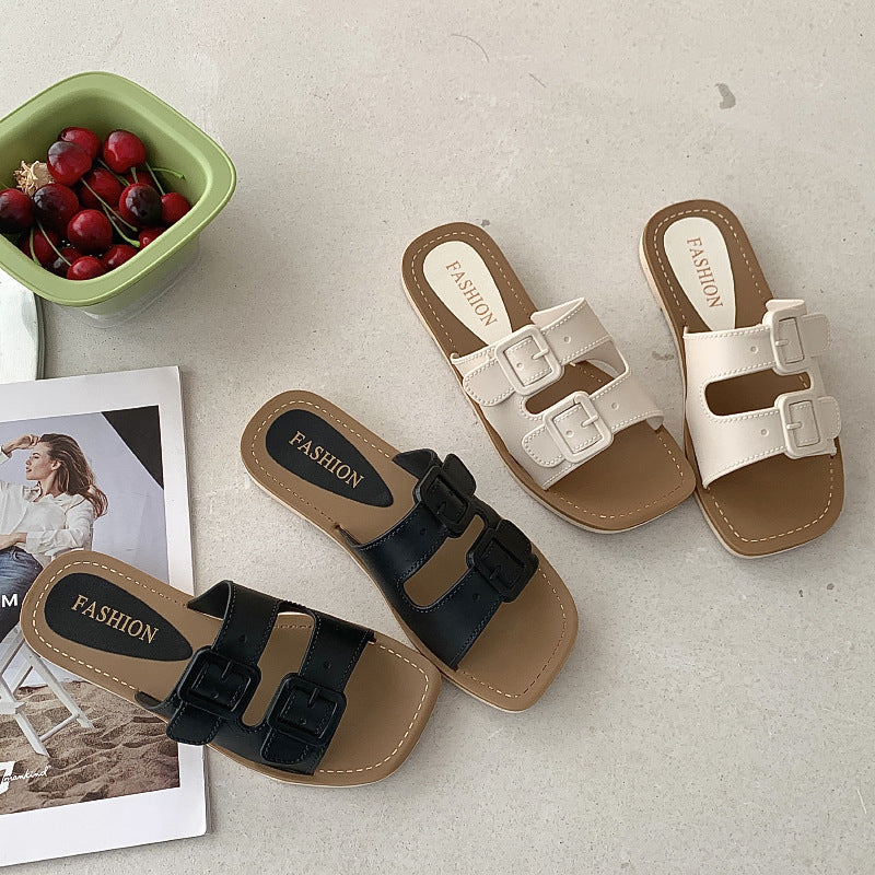 Slippers Women's Summer 2025 Cross-border New Style Slippers Fashion Outfit Flat Slippers Slippers Wholesale Slippers