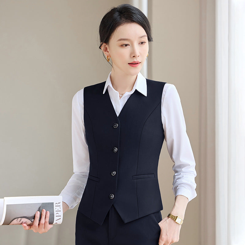 Professional Vest Suit Female Hotel Sales Office Waiter Formal Suit Vest Vest Property Teacher Work Clothes