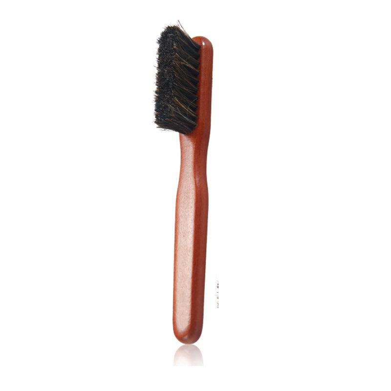 Beech Horsehair Brush for Leather Shoes, Oiling, Polishing, Dust Removal, Shoe Brush, Horsehair Cleaning Brush for Shiny White Shoes