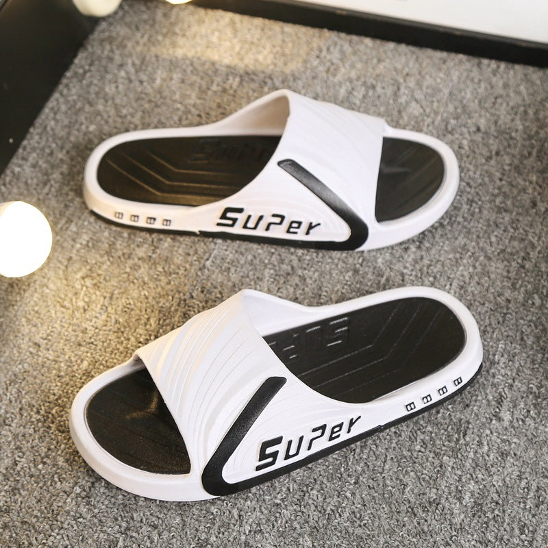 Men's Outdoor Slippers for Summer, Men's Beach Flip-Flops, Couple's Home Non-Slip Sandals, Men's Non-Slip and Wear-Resistant Slippers