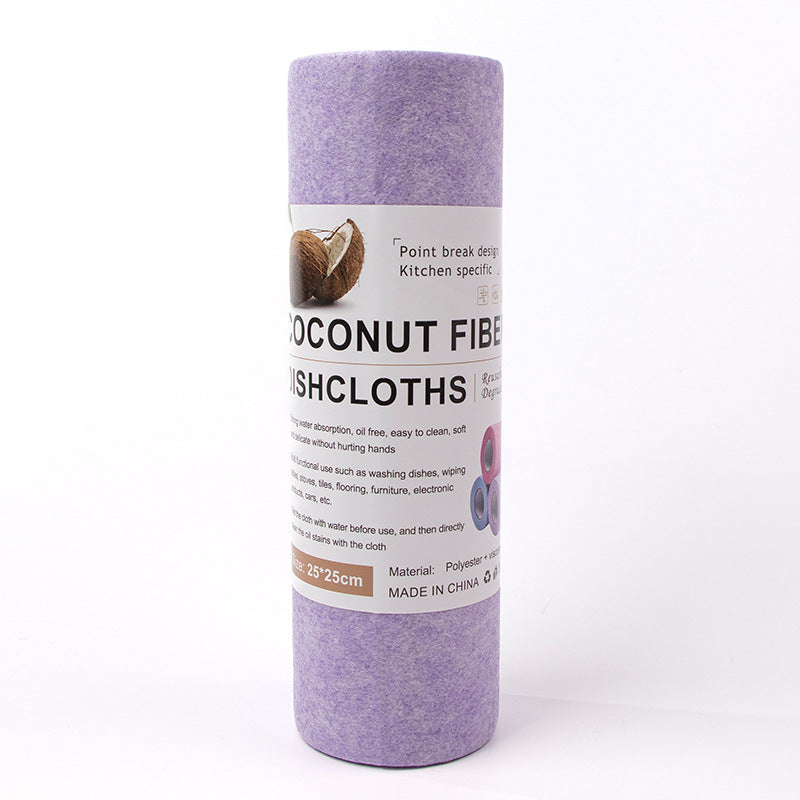Cross-Border Ultra-Fine Fiber Polyester Towel Roll, Multi-Functional Thickened Kitchen Dishwashing Cloth, Lint-Free Hand-Tearable Cleaning Cloth