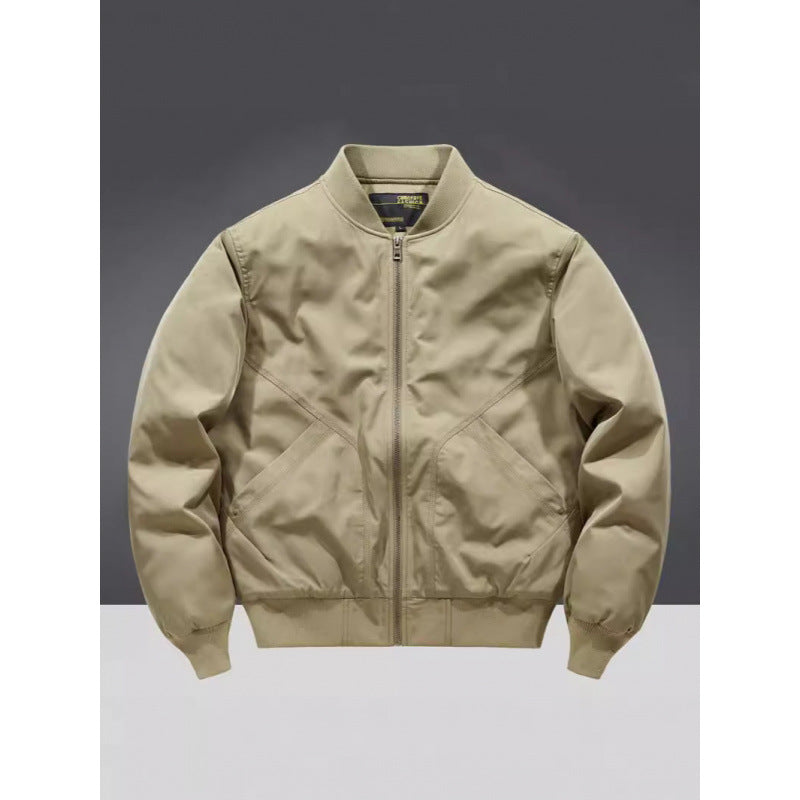 Autumn and Winter New Quilted Jacket Men's Casual Retro Versatile Baseball Uniform American Workwear Thickeneded Warm Cotton Jacket