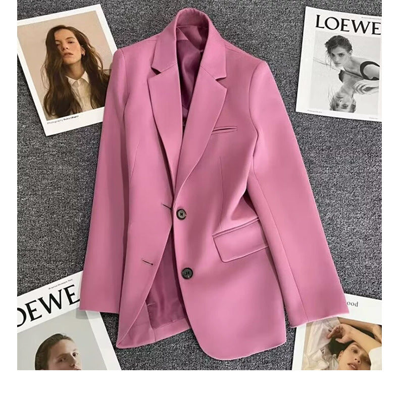 Avocado Green Blazer for Women 2026 Spring and Autumn New Casual Stylish Street-Style Blazer Korean Version Suit Jacket