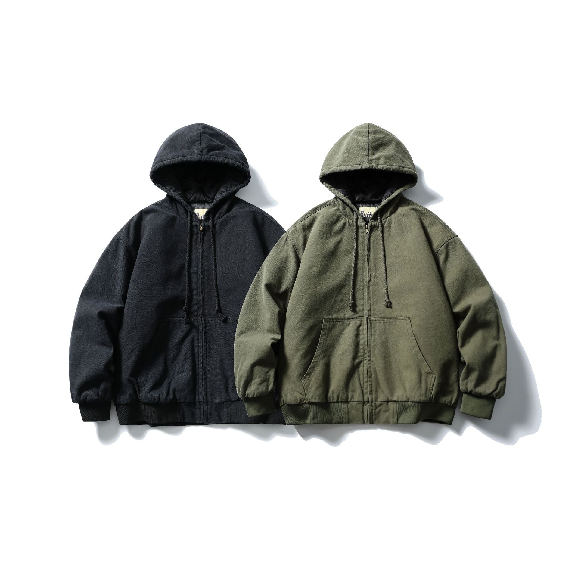 Mr. Song's Cross-Border Japanese-Style Trendy Heavily Washed Drawstring Hooded Inner Checkered Casual Warm Cotton Jacket for Men and Women