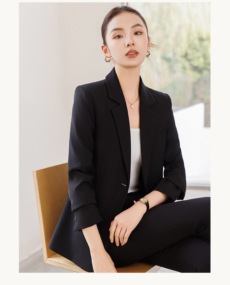 Cross-Border Off-White Blazer for Women, High-End Spring New Style Professional Suit, Fashionable and Elegant Formal Workwear