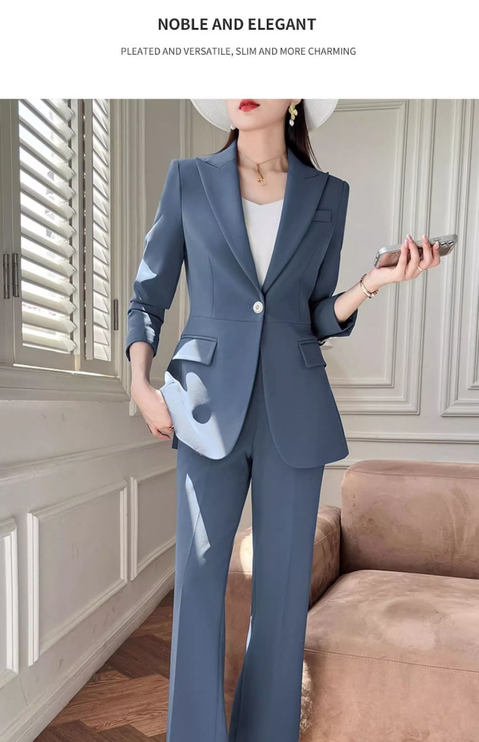 Fashionable Ancora Red Suit Suit Women's 2025 Autumn New Commuting Professional Work Clothes Slim Suit Two-Piece Set