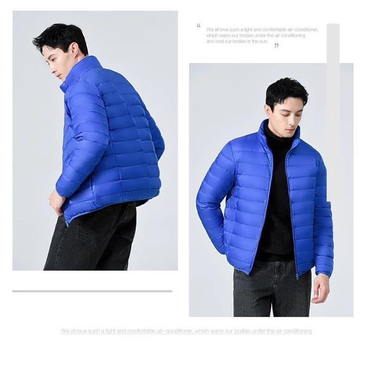2024 New Style Lightweight Cotton Western Style Clothing Men's Short Lightweight Anti-Season Light Warm Jacket Fashionable Stitching