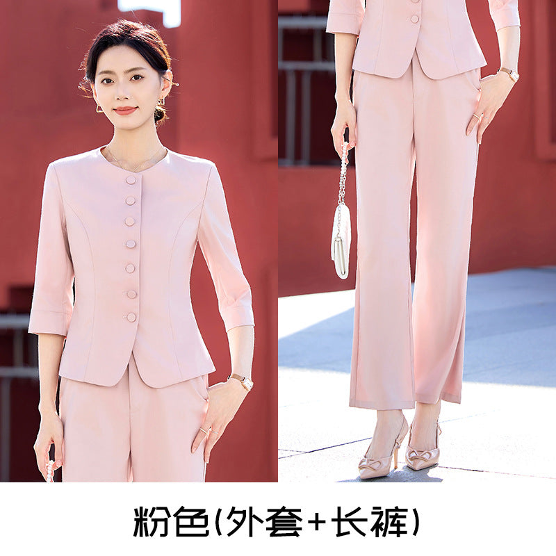 New Chinese Style Professional Skirt Classy Suit Suit for Women 2025 New Sales Workwear Conference Reception Work Clothes Summer