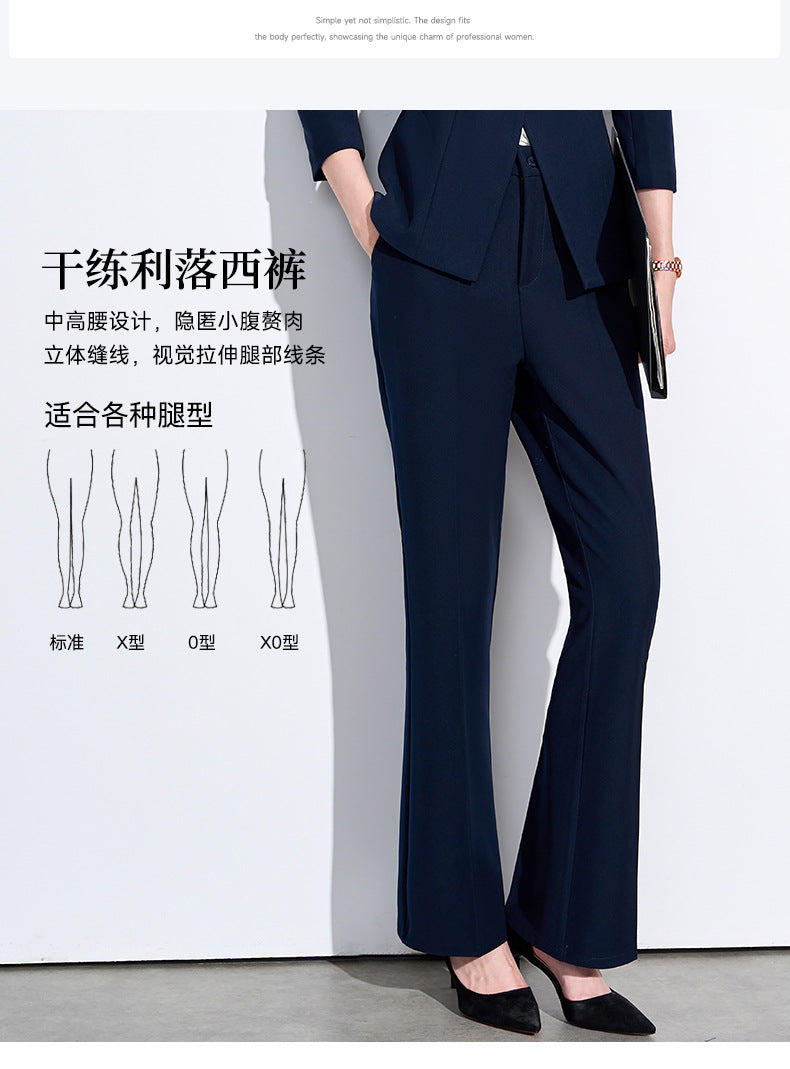 Cross-Border Collarless Blazer for Women, New Spring and Autumn Style, Elegant Waist-Cinching, High-End Professional Office Formal Suit Set