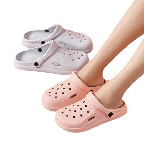 610 cross-border a generation of hair hole sandals summer beach shoes non-slip light excrement feeling wear baotou slippers
