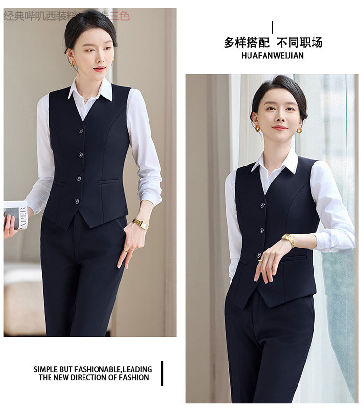 Professional Vest Suit Female Hotel Sales Office Waiter Formal Suit Vest Vest Property Teacher Work Clothes