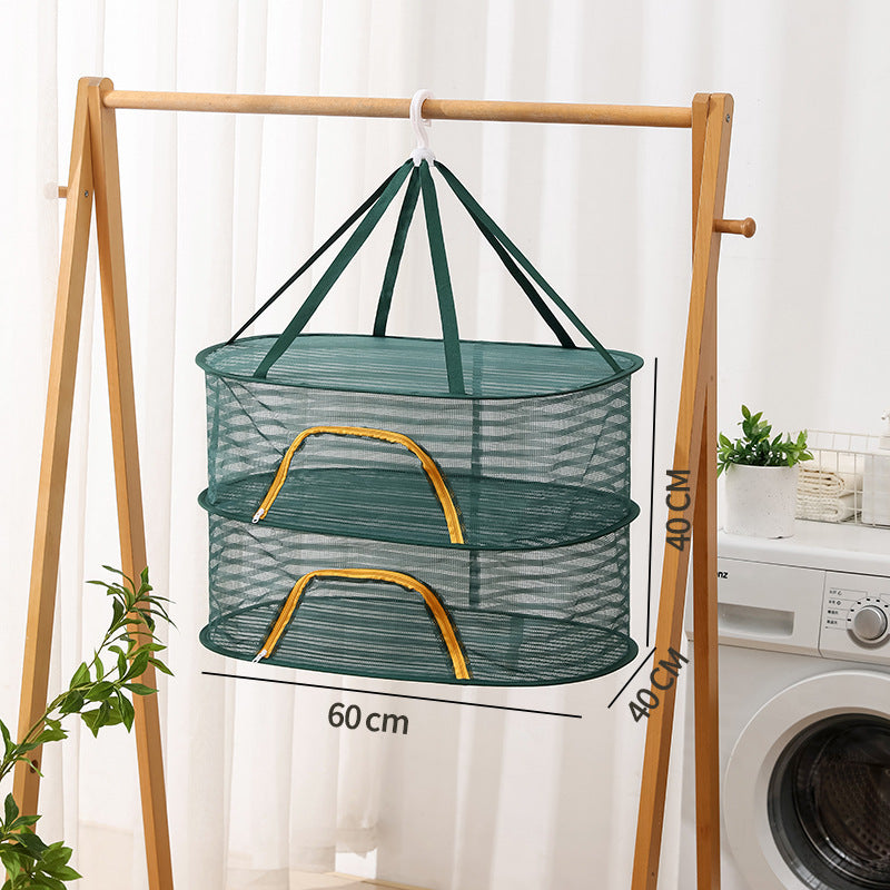 Drying Net Dry Goods Artifact Fly-proof Cage Foldable Balcony Dry Goods Net Home Drying Fish Drying Vegetable Net