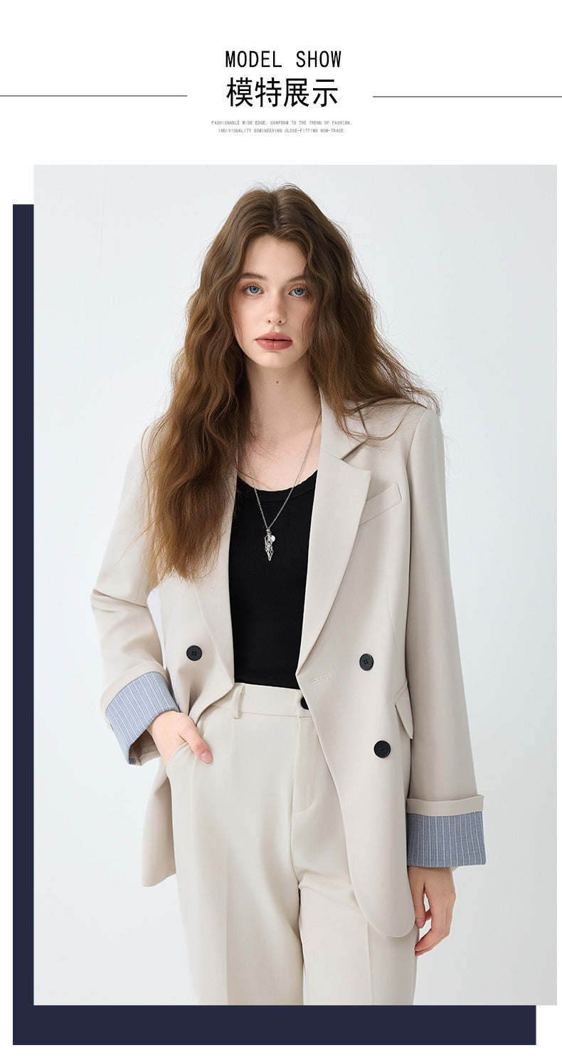 Cross-Border 2025 Blazer for Women Korean Drama Heroine Outfit Professional Formal Suit Casual Black High-End Commuting
