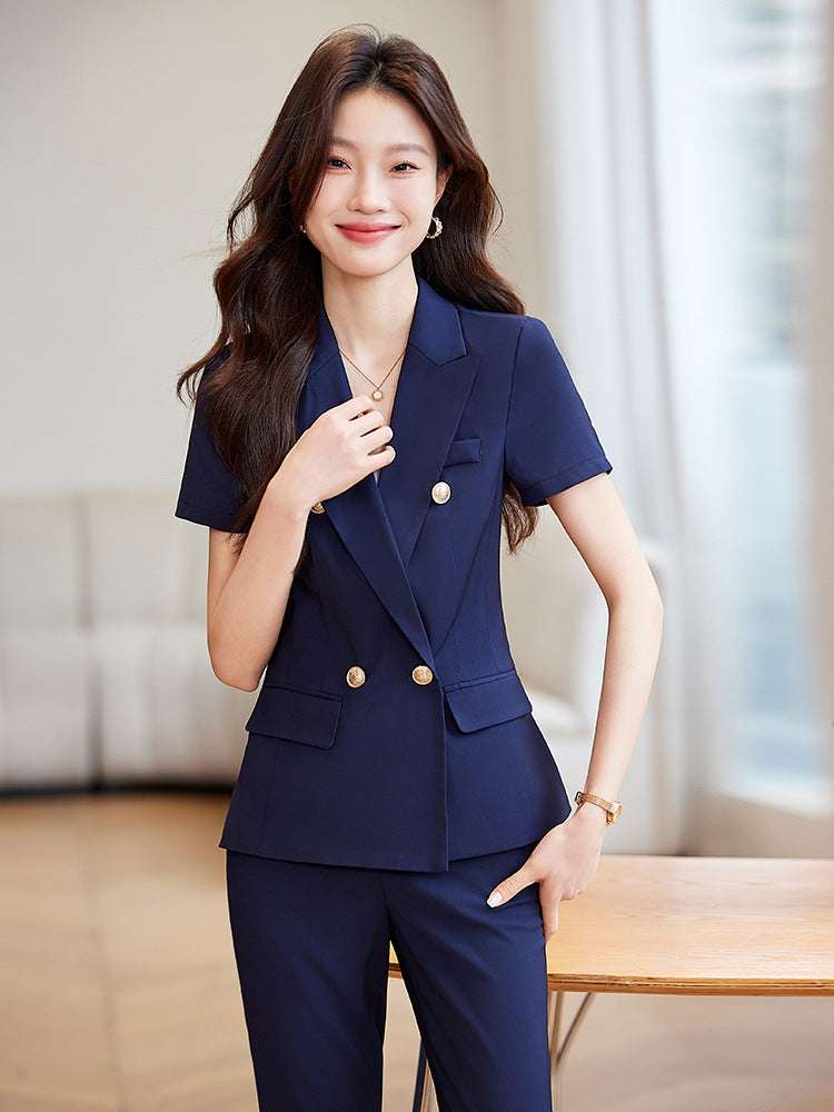Black Slim Business Suit suit Jacket Female Student Civil Servant Interview Hotel Manager Dress Overalls
