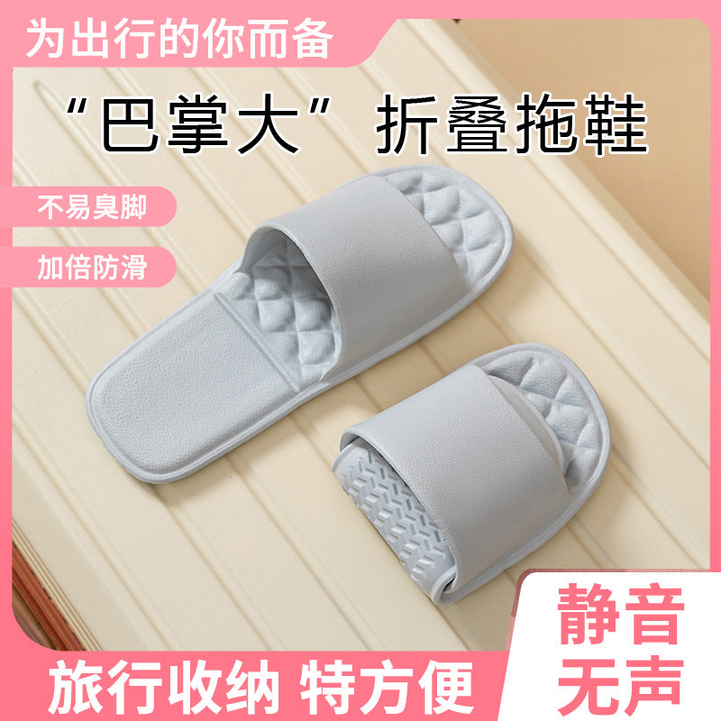 Travel Slippers Women's Foldable Portable Travel Beach Business Travel Disposable Hotel Bathing Anti-Slip Sandals for Men