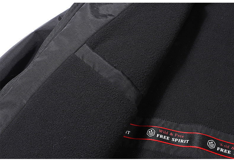 Cross-Border [M-8Xl] Cross-Border Large Size Men's Jacket Autumn and Winter New Casual Middle-Aged Men's Jacket Fleece-Lined