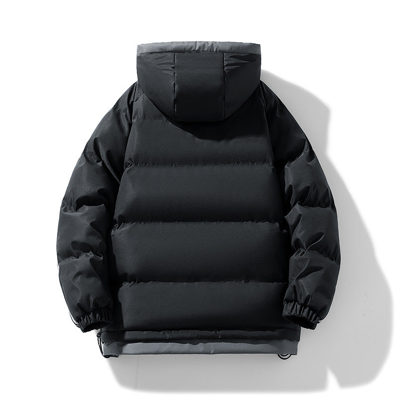 Winter Cotton-padded Clothes Men's Handsome Hooded Trendy Brand Bread Suit Clip Cotton-padded Jacket Men's Cross-border Thickened Cotton-padded Jacket Japanese Men's Clothing
