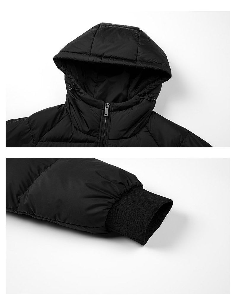 Cross-Border Men's Thickened Cotton Jacket with Hood, Loose Fit, Warm, Versatile, Casual, Cold-Proof Men's Cotton Coat, Trendy Sports Jacket