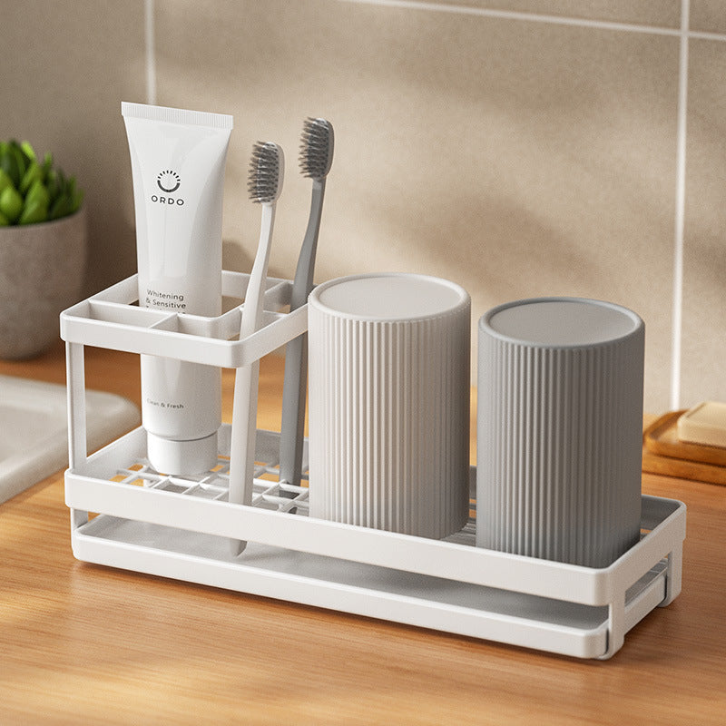 Simple Bathroom Teething Cup Toothbrush Shelf Creative Gargle Cup Dental Storage Toilet Storage Rack Electric Toothbrush Holder