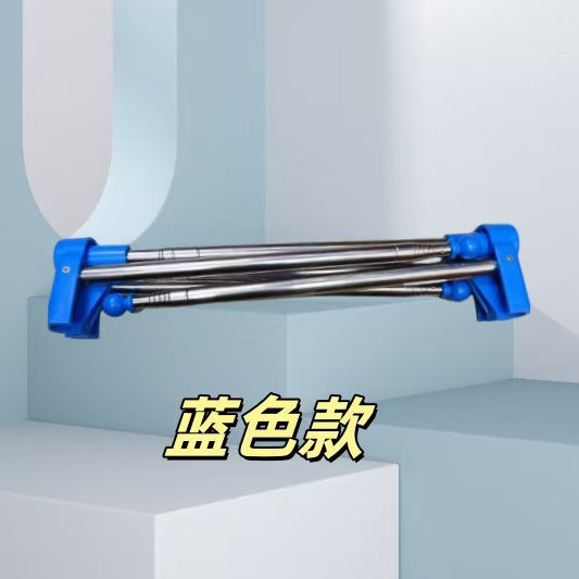 Portable Telescopic Folding Drying Rack Stainless Steel Telescopic Folding Hanger Household Bold Travel Clothes Bar