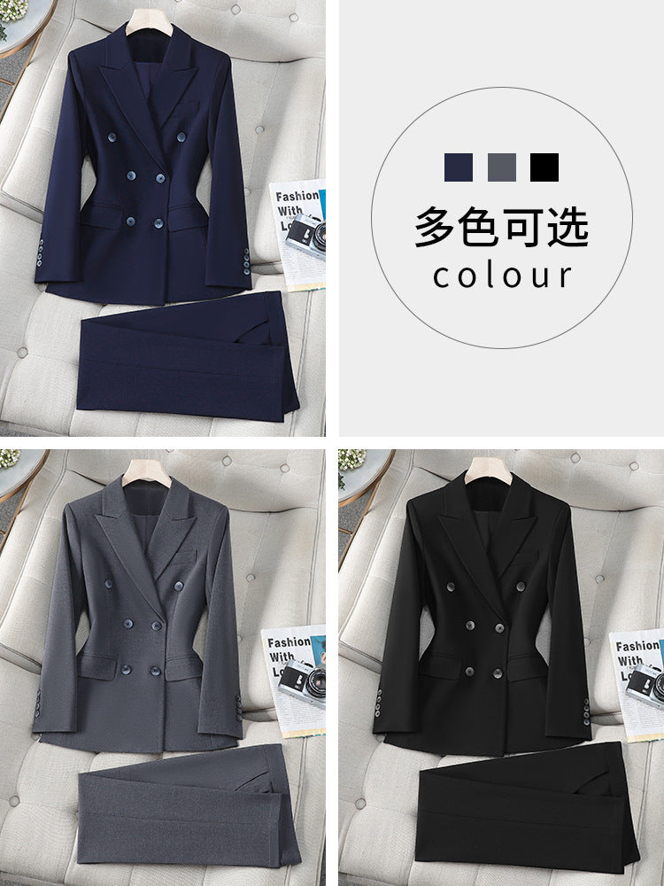 Cross-Border Suit Set for Female College Students, Interview Attire, Formal Fitted Jacket, New High-End Professional Workwear