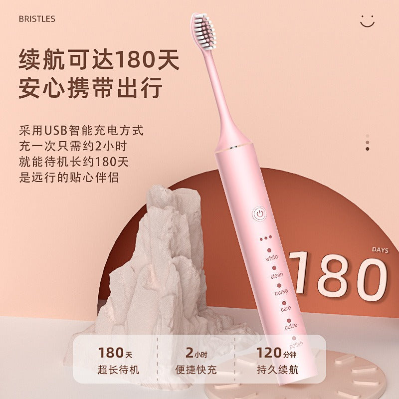 Factory wholesale soft bristle toothbrush flusher portable adult children universal ultrasonic electric toothbrush charging
