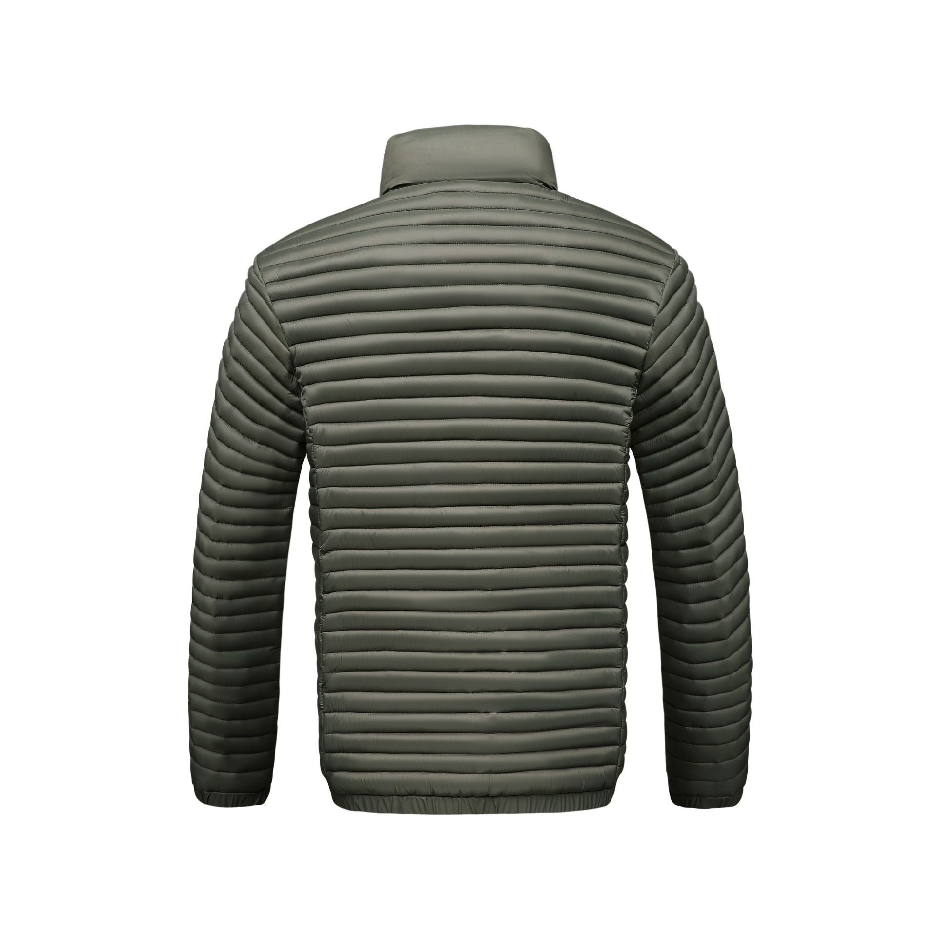 Cross-Border Trade 2025 Men's Stand-Up Collar Cotton Jacket in Various Colors, Faux Two-Piece Ribbed Cotton Coat, Men's Long-Sleeve Thickened Jacket
