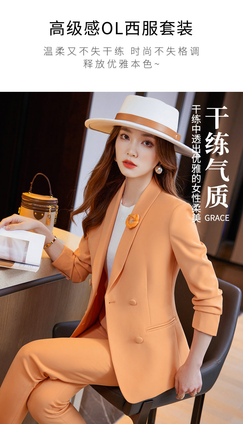 Cross-border spring business attire professional suit women's hotel front desk work clothes women's formal attire beautician work clothes