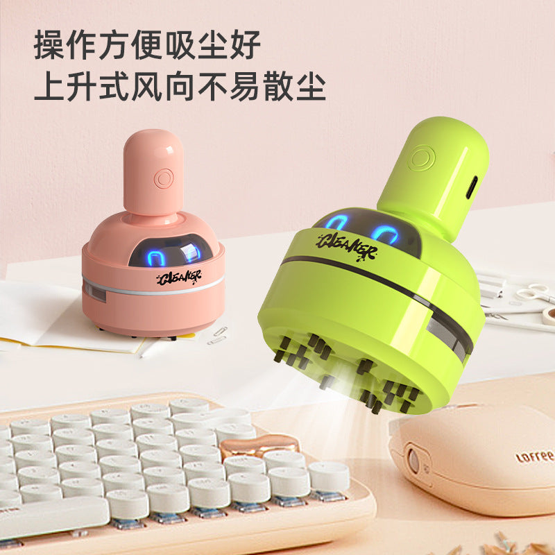 Cross-Border Desktop Vacuum Cleaner Student Mini Handheld Electric Suction Eraser Shavings Children's Cleaning Pencil Shavings Large Suction