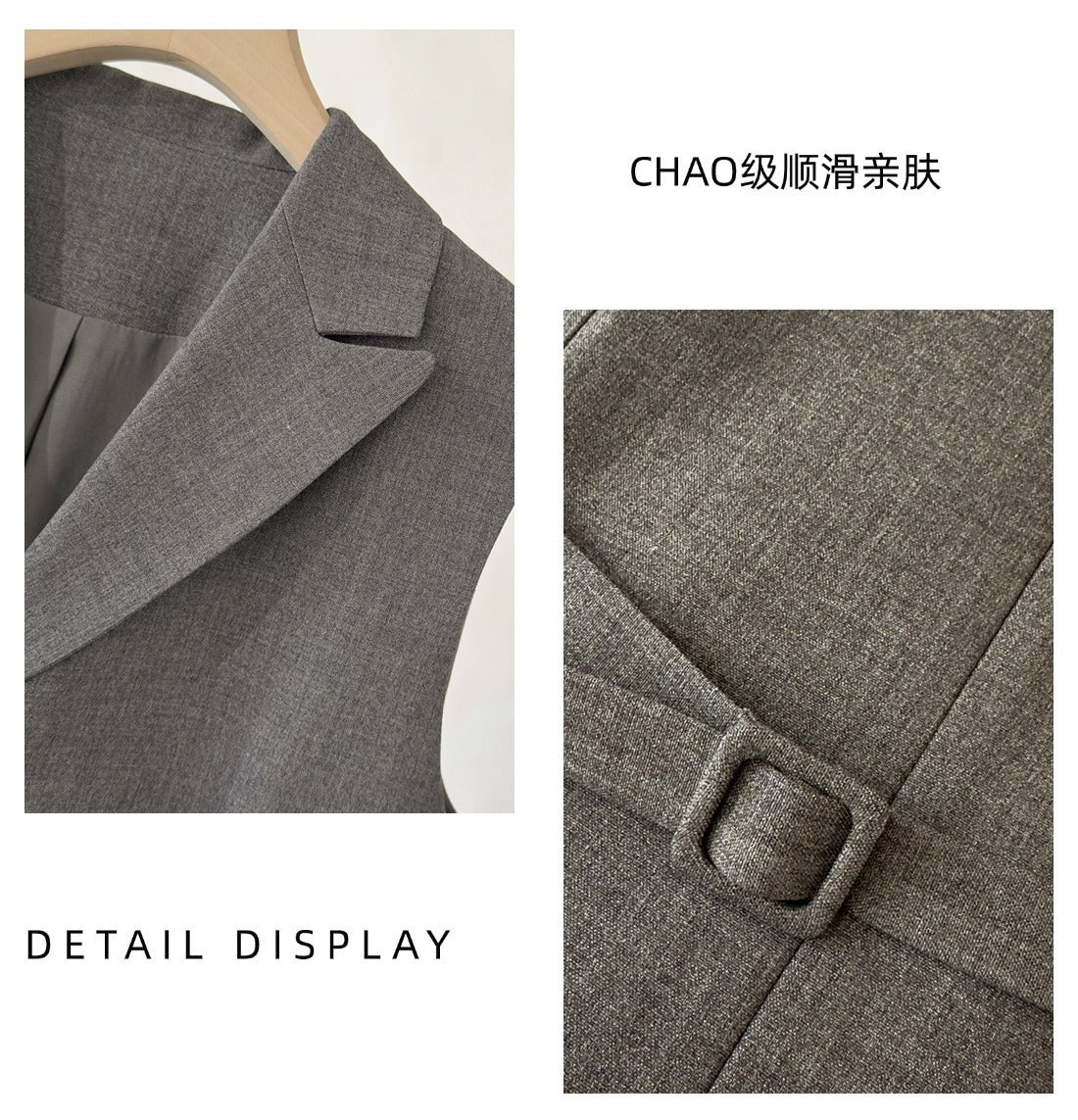 Endy Professional Worsted Wool Vest Skirt suit Summer High-end Sense Elegant Sleeveless Vest Top Straight Skirt