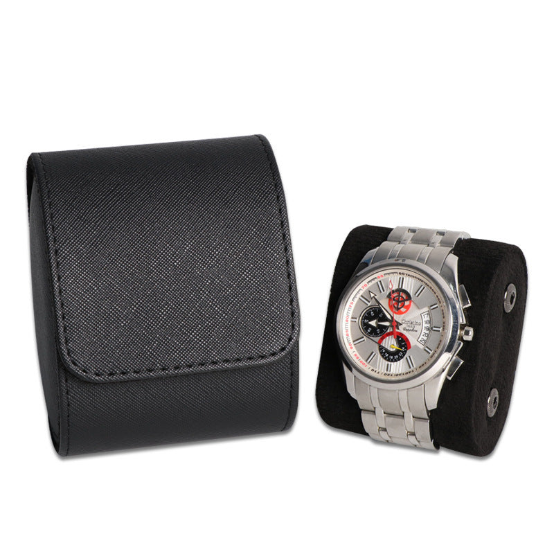 2025 Cross-Border Portable 1-Digit 2-Digit 3-Digit Watch Box Pu Leather Watch Storage Box Packaging Box Wholesale