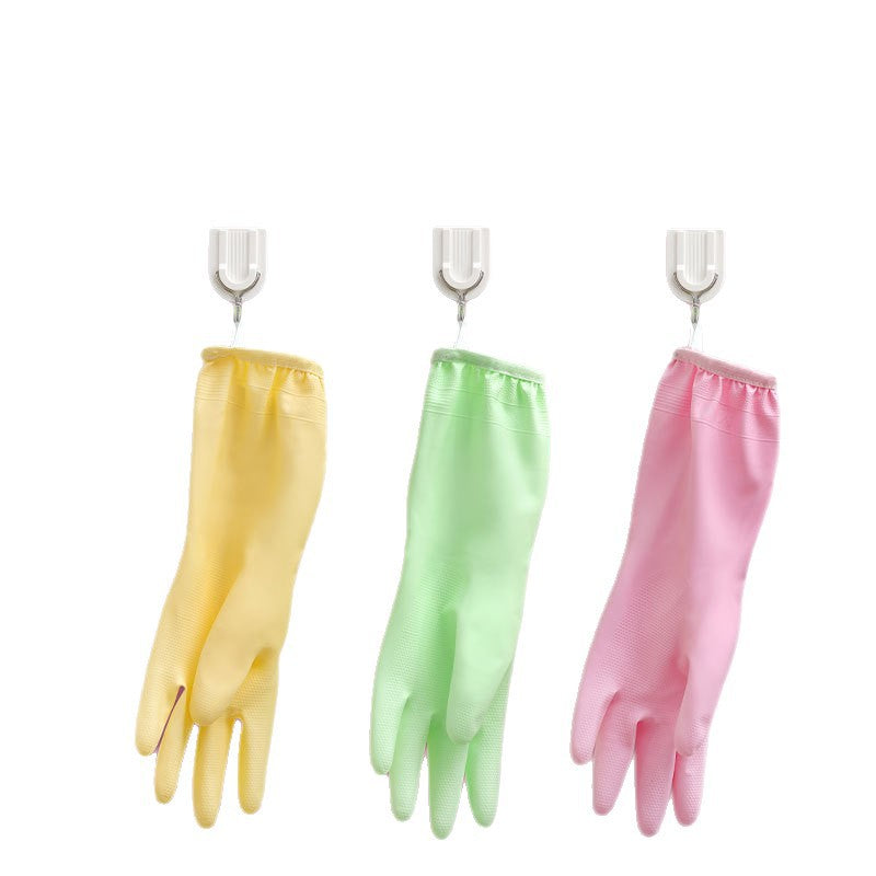 Dishwashing Gloves for Women Kitchen Housework Cleaning Latex Rubber Durable Dishwashing Clothes Rubber Waterproof Household Gloves