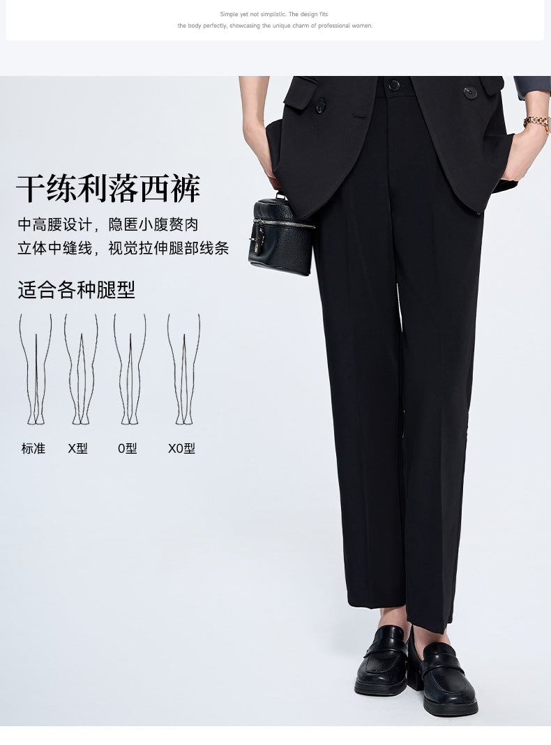 Cross-Border Gray Blazer for Women, New Spring and Autumn Style, Professional Formal Wear, Light Workplace Workwear, High-End Suit Set