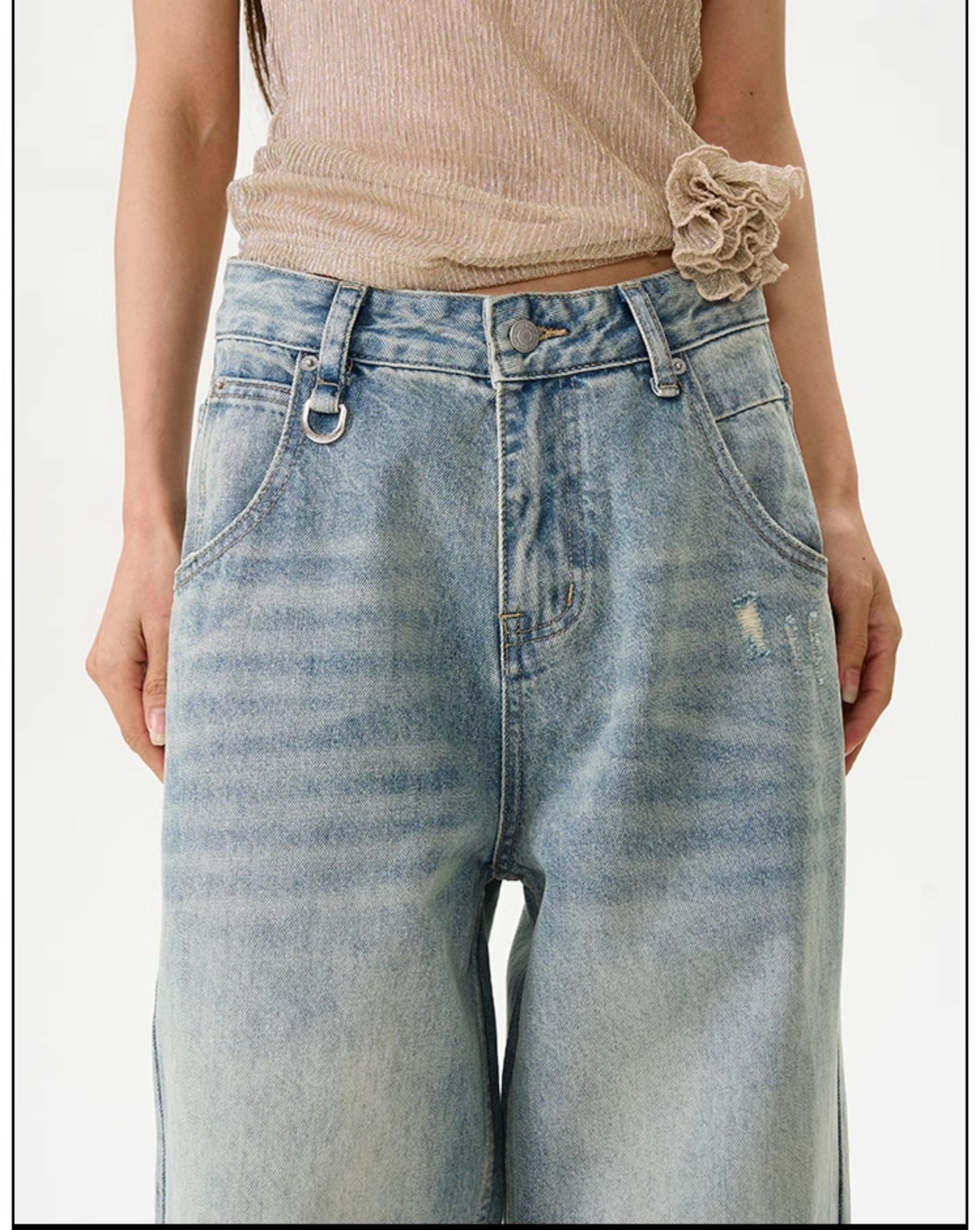 Trendy New American High Street Straight Loose Retro Jeans for Men, Stylish and High-End Street Pants for Couples