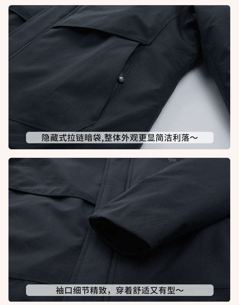 Factory Direct Supply Rechargeable Heated Cotton Jacket for Men, Fleece-Lined Thickened Hooded Coat, Middle-Aged and Elderly Warm Parka