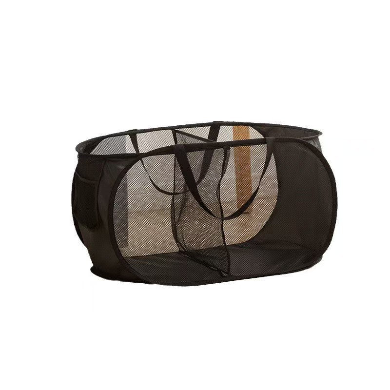 Dirty Clothes Basket, Foldable Large-Capacity Household Mesh Laundry Basket, Bathroom Storage Basket for Dirty Clothes