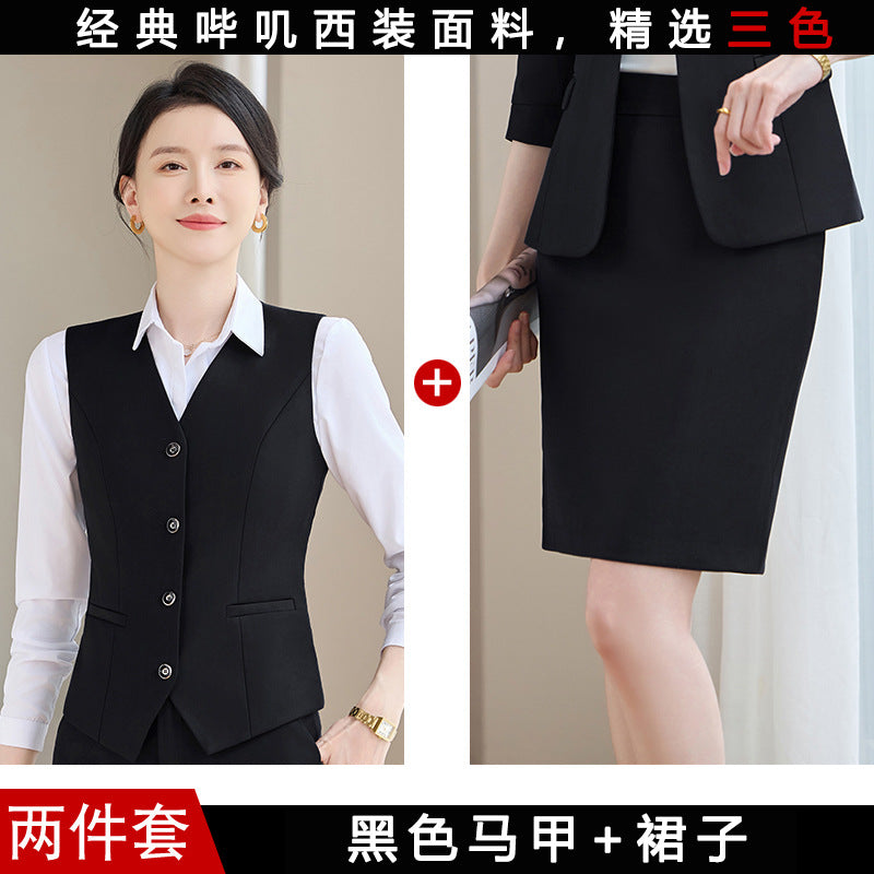 Professional Vest Suit Female Hotel Sales Office Waiter Formal Suit Vest Vest Property Teacher Work Clothes
