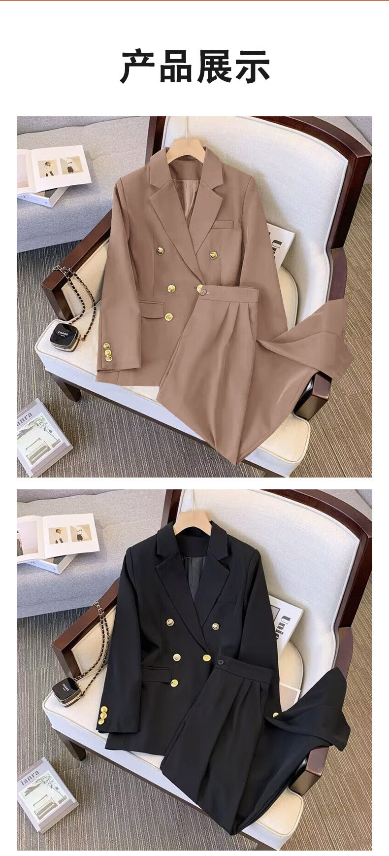 2026 New Style Elegant Commuter Blazer for Women, Spring and Autumn, Unique Design, Trendy Cross-Border Suit
