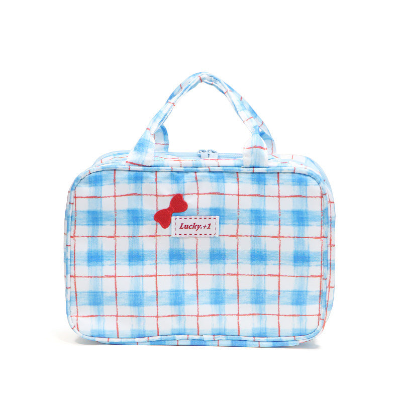 Cross-Border New Style Partitioned Cosmetic Bag, Portable Travel Toiletry Bag with Dry and Wet Separation, Large Capacity Multifunctional Storage Bag
