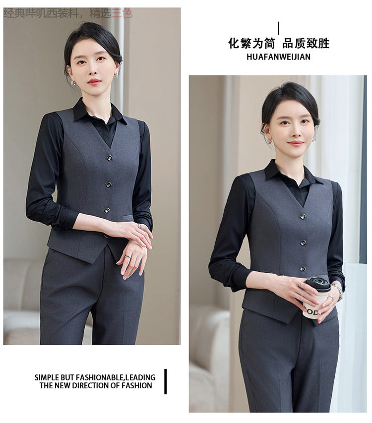 Professional Vest Suit Female Hotel Sales Office Waiter Formal Suit Vest Vest Property Teacher Work Clothes